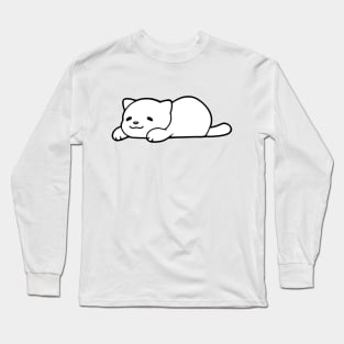 White Chub Cat Long Sleeve T-Shirt